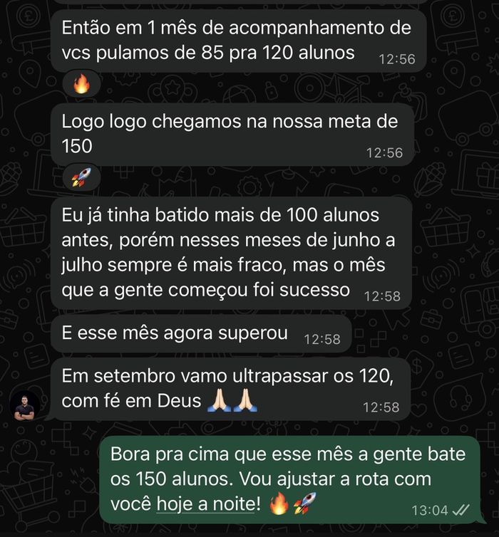 De 85 para 120 alunos