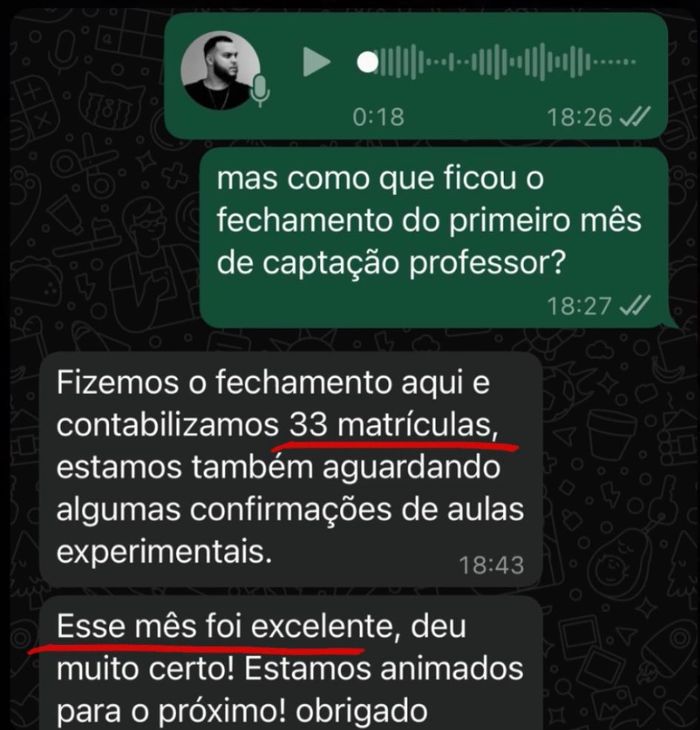 Depoimento de professor