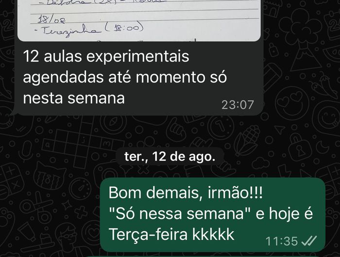 Depoimento de professor